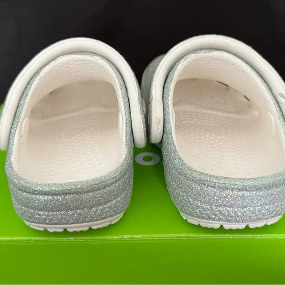 CROCS Kids Sparkly White Water Shoes - Picture 5 of 9